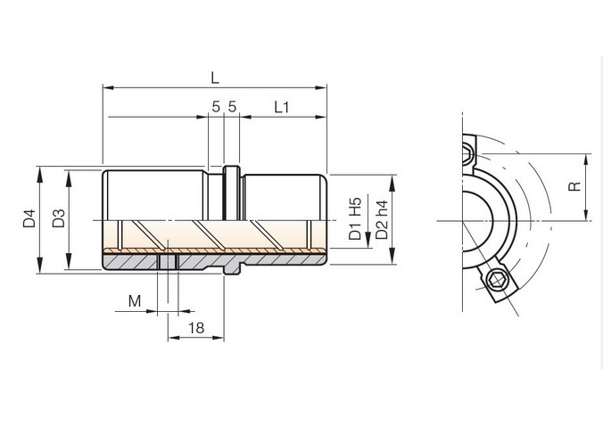 Bussole estraibili con scorrimento in bronzo - Demountable bushes with bronze