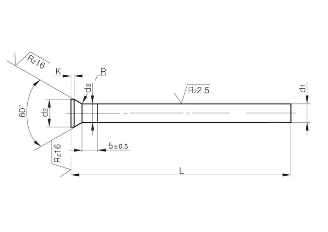 Estrattori con testa svasata - Conical head ejectors