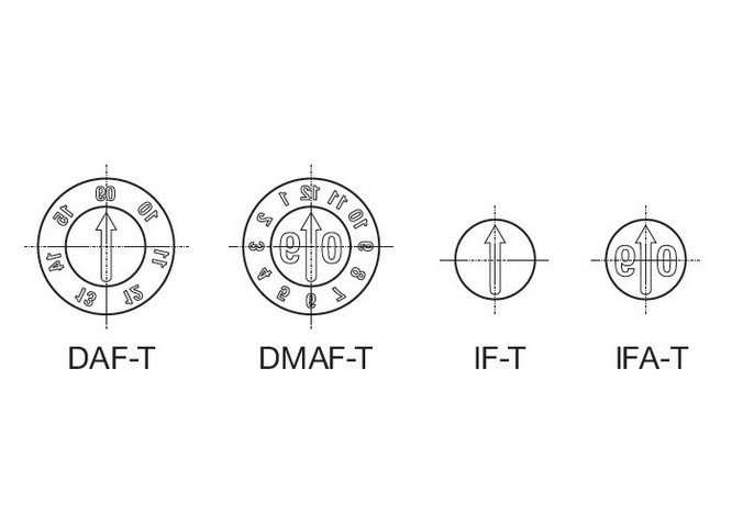 Datari per plastica e pressofusione: Inserto freccia anno KR - Daters for plastic and pressure die casting: KR year arrow insert